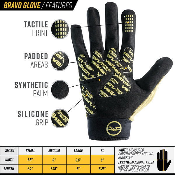 Valken Bravo Full Finger Paintball / Airsoft Gloves