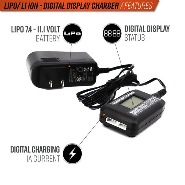 Valken Airsoft Digital Display 2-3 Cell Li-Ion/LiPo Battery Smart Charger