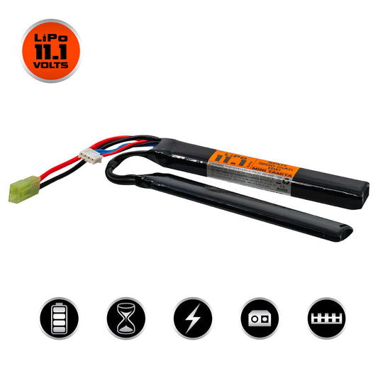 Valken Energy Airsoft AEG LiPo 11.1v 1200mAh 30C Rechargeable Battery (Split Style) (Mini Tamiya)