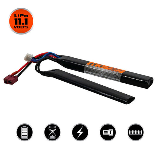 Valken Energy Airsoft AEG LiPo 11.1v 1300mAh 15C/30C Battery (Split Style) (Deans)