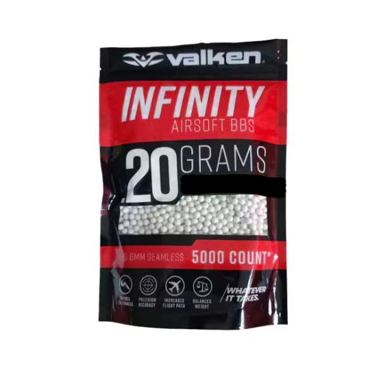 Valken Infinity Airsoft BB 0.20g 5000ct - White