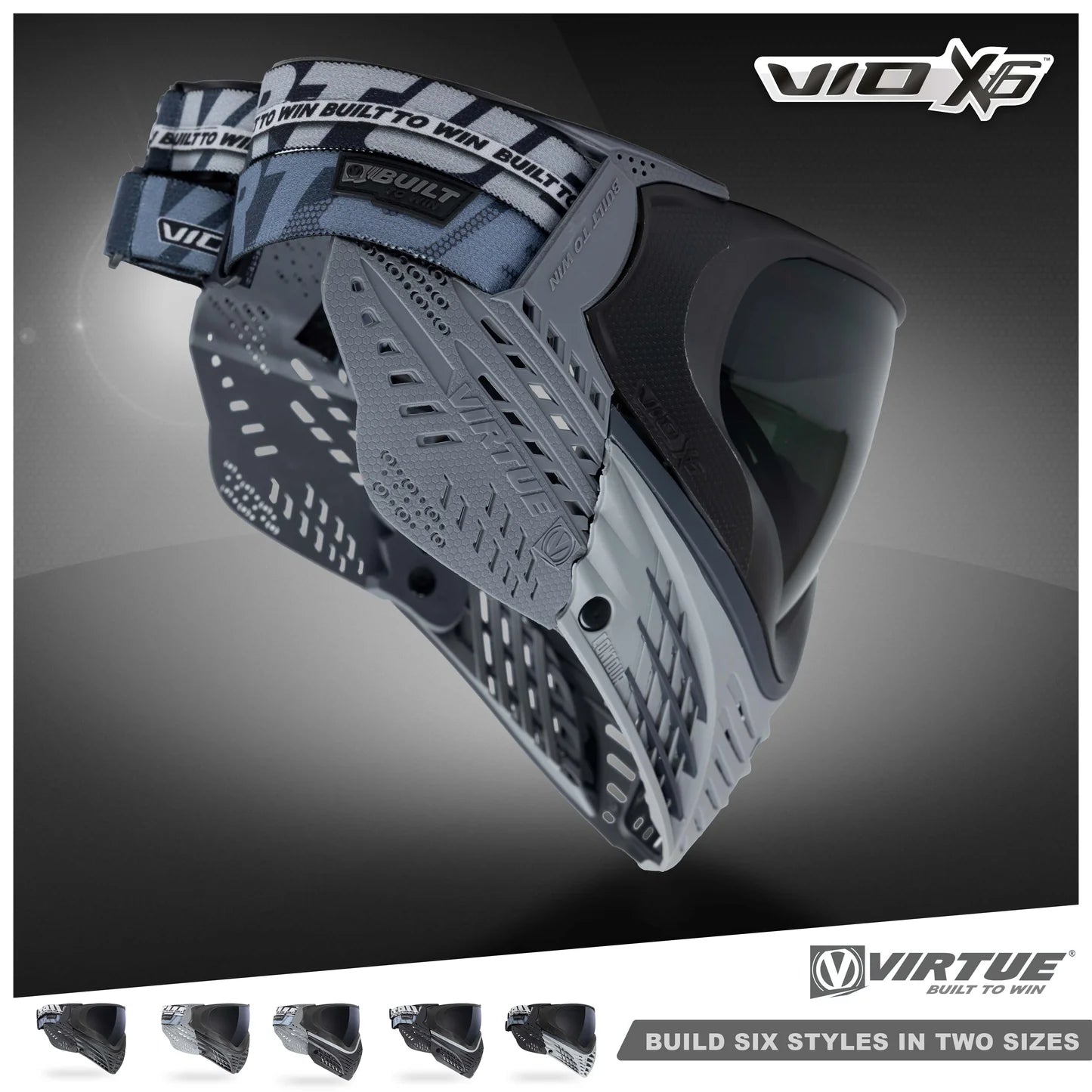 Virtue VIO X6 Six-In-One Thermal Goggle System - Black Storm