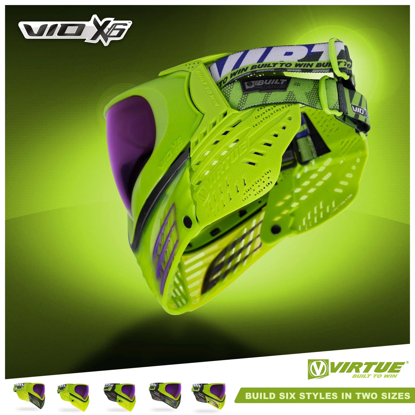 Virtue VIO X6 Six-In-One Thermal Goggle System - Acid Black