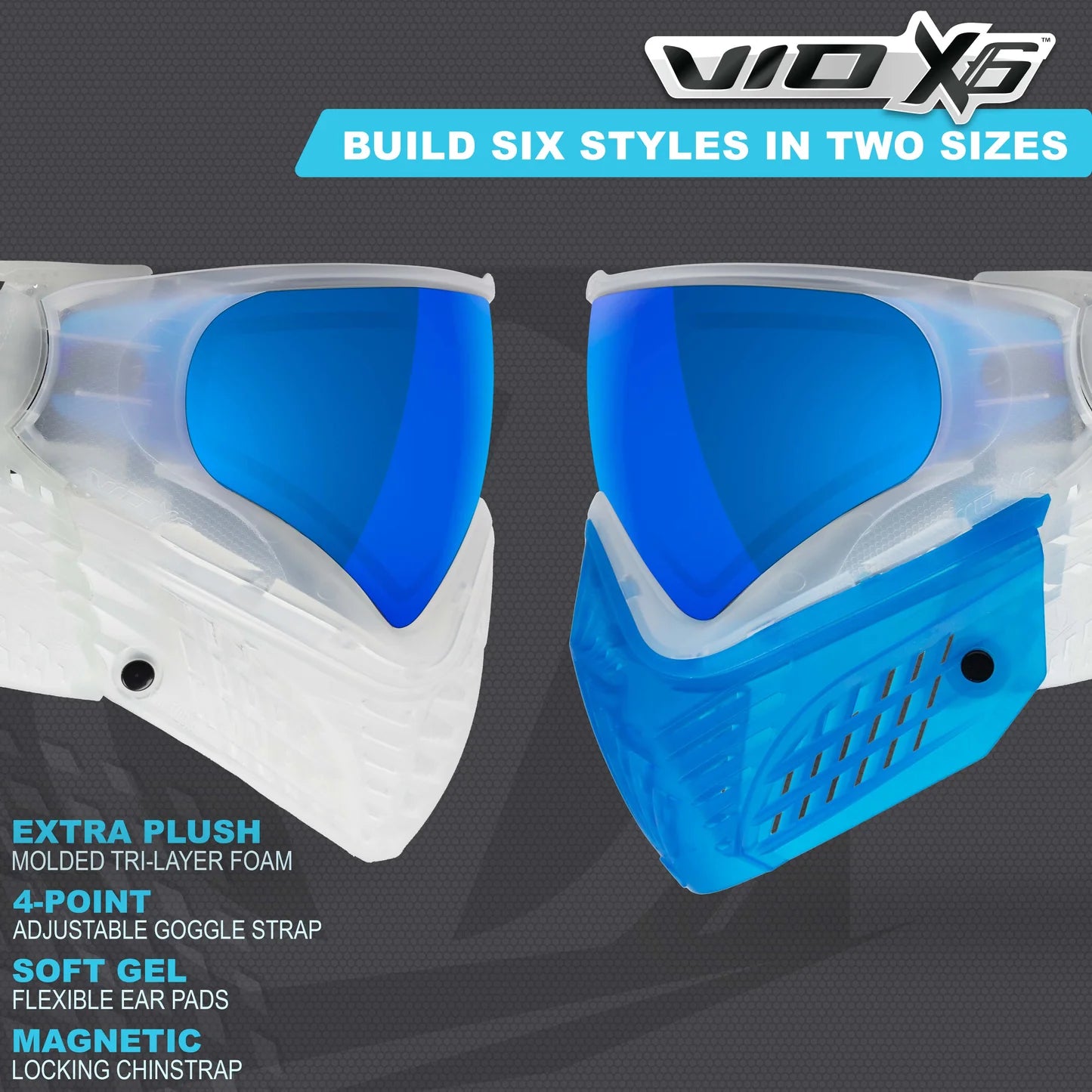 Virtue VIO X6 Six-In-One Thermal Goggle System - Clear Ice