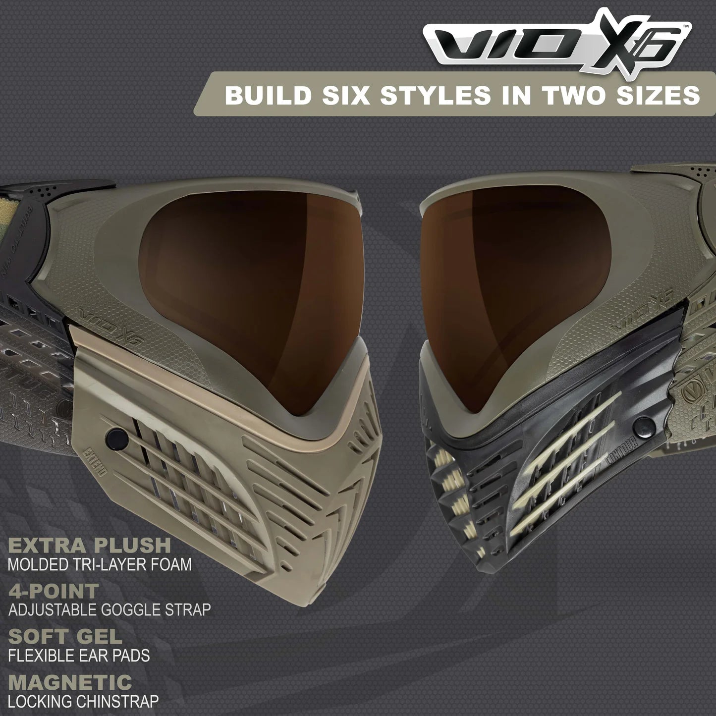 Virtue VIO X6 Six-In-One Thermal Goggle System - Desert Storm