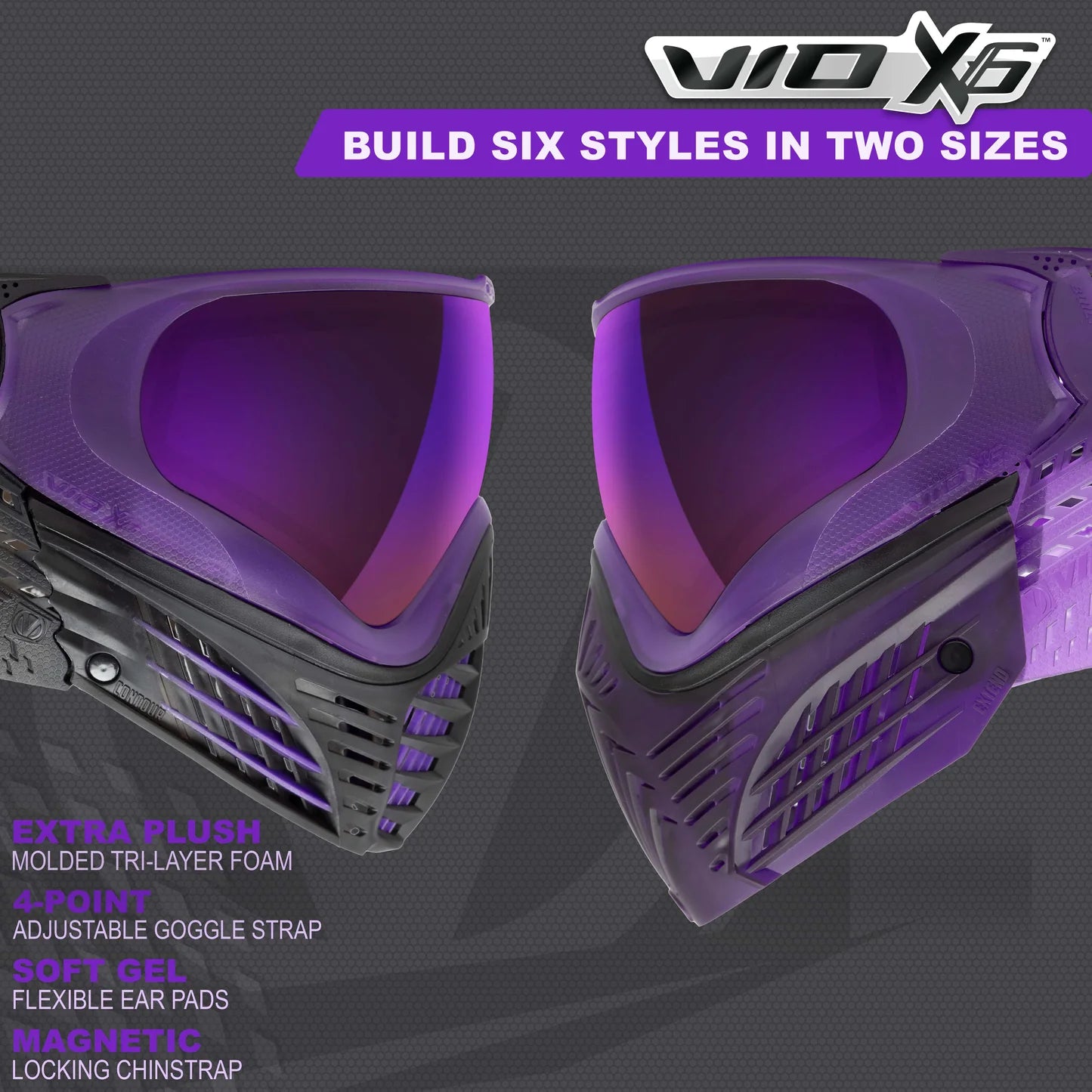 Virtue VIO X6 Six-In-One Thermal Goggle System - Purple Storm