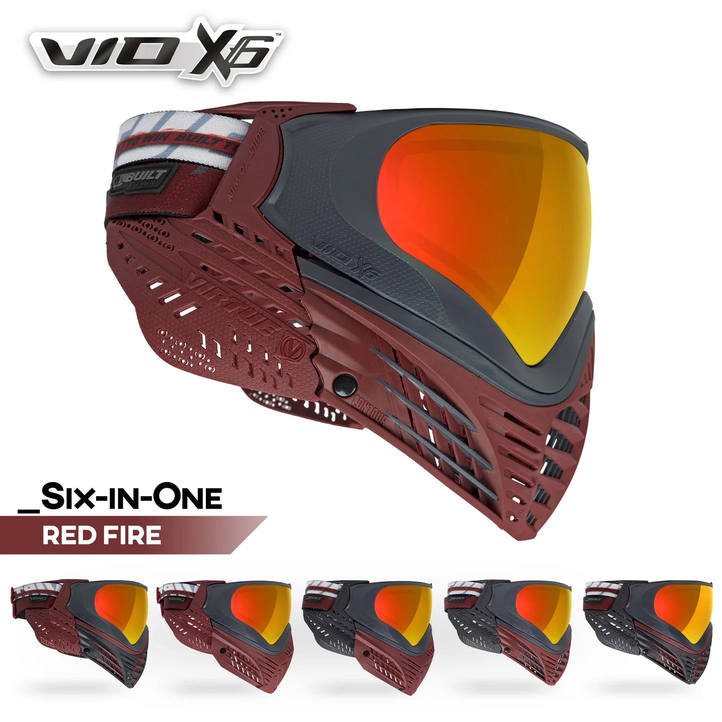 Virtue VIO X6 Six-In-One Thermal Goggle System - Red Fire