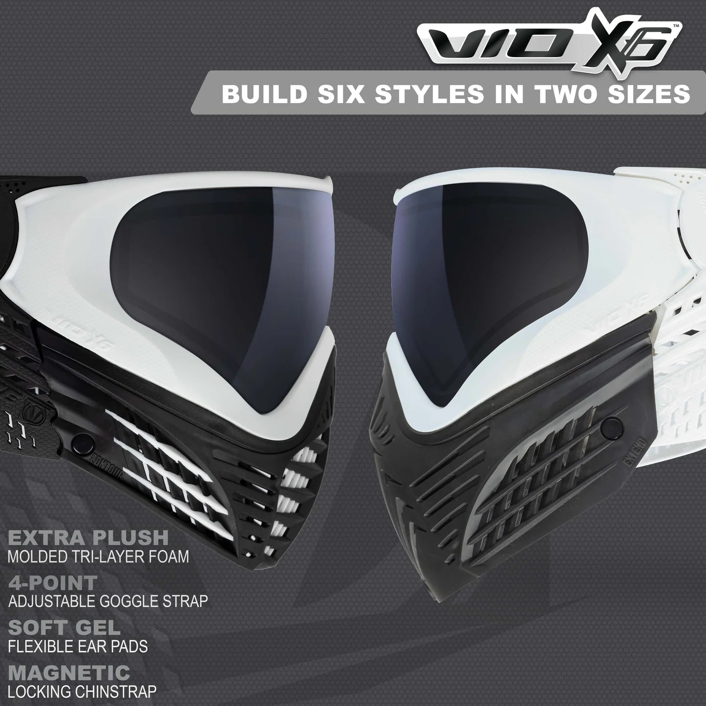 Virtue VIO X6 Six-In-One Thermal Goggle System - White Storm