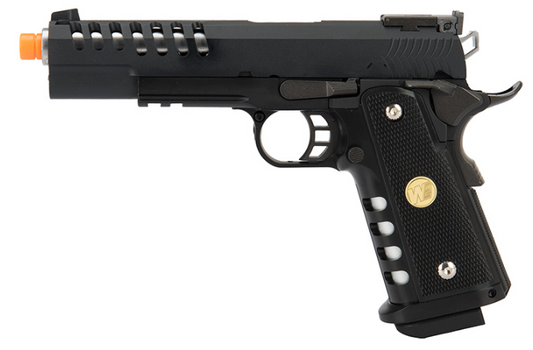 WE Tech 1911 Hyper Speed "Skeletor" Hi-Capa 5.1 Gas Blowback Airsoft Pistol - Black