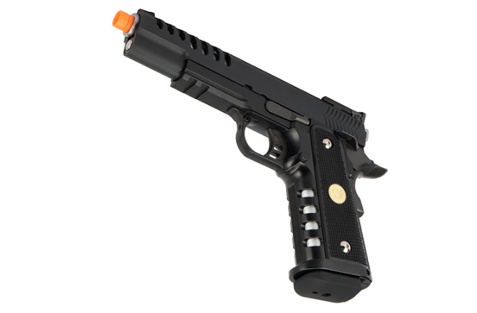 WE Tech 1911 Hyper Speed "Skeletor" Hi-Capa 5.1 Gas Blowback Airsoft Pistol - Black