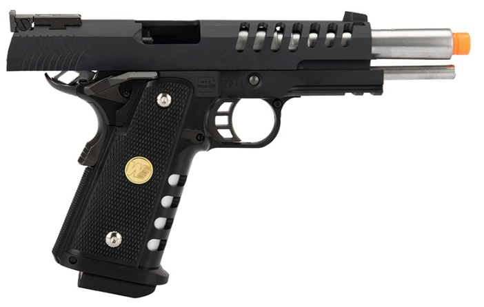 WE Tech 1911 Hyper Speed "Skeletor" Hi-Capa 5.1 Gas Blowback Airsoft Pistol - Black