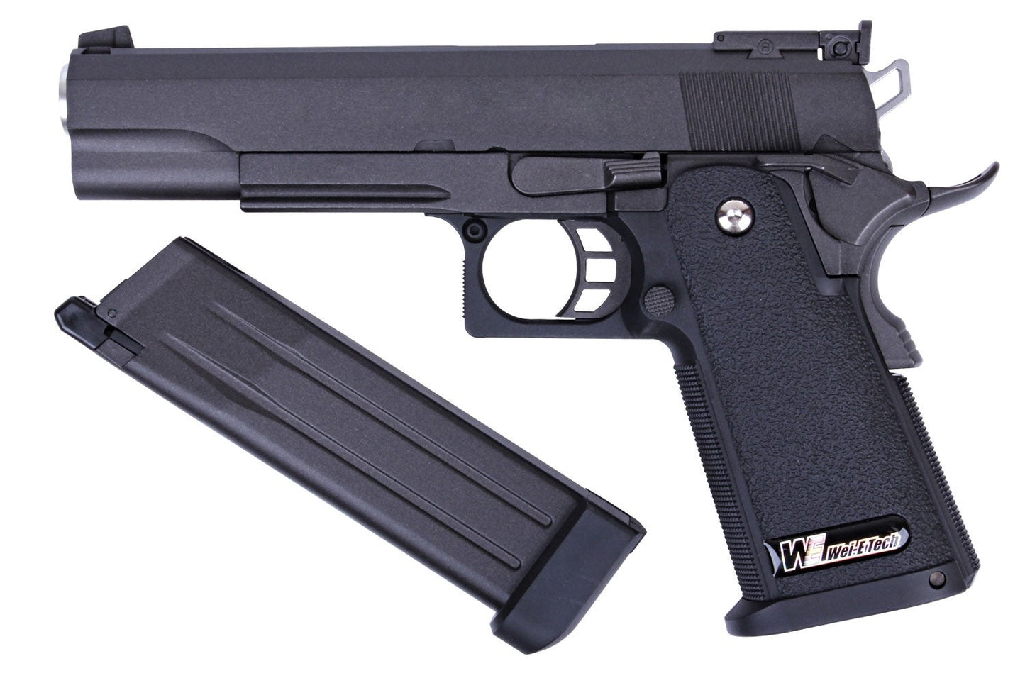 WE Tech R-Version (Full-Auto) Hi-Capa 5.1 Gas Blowback Airsoft Pistol - Black