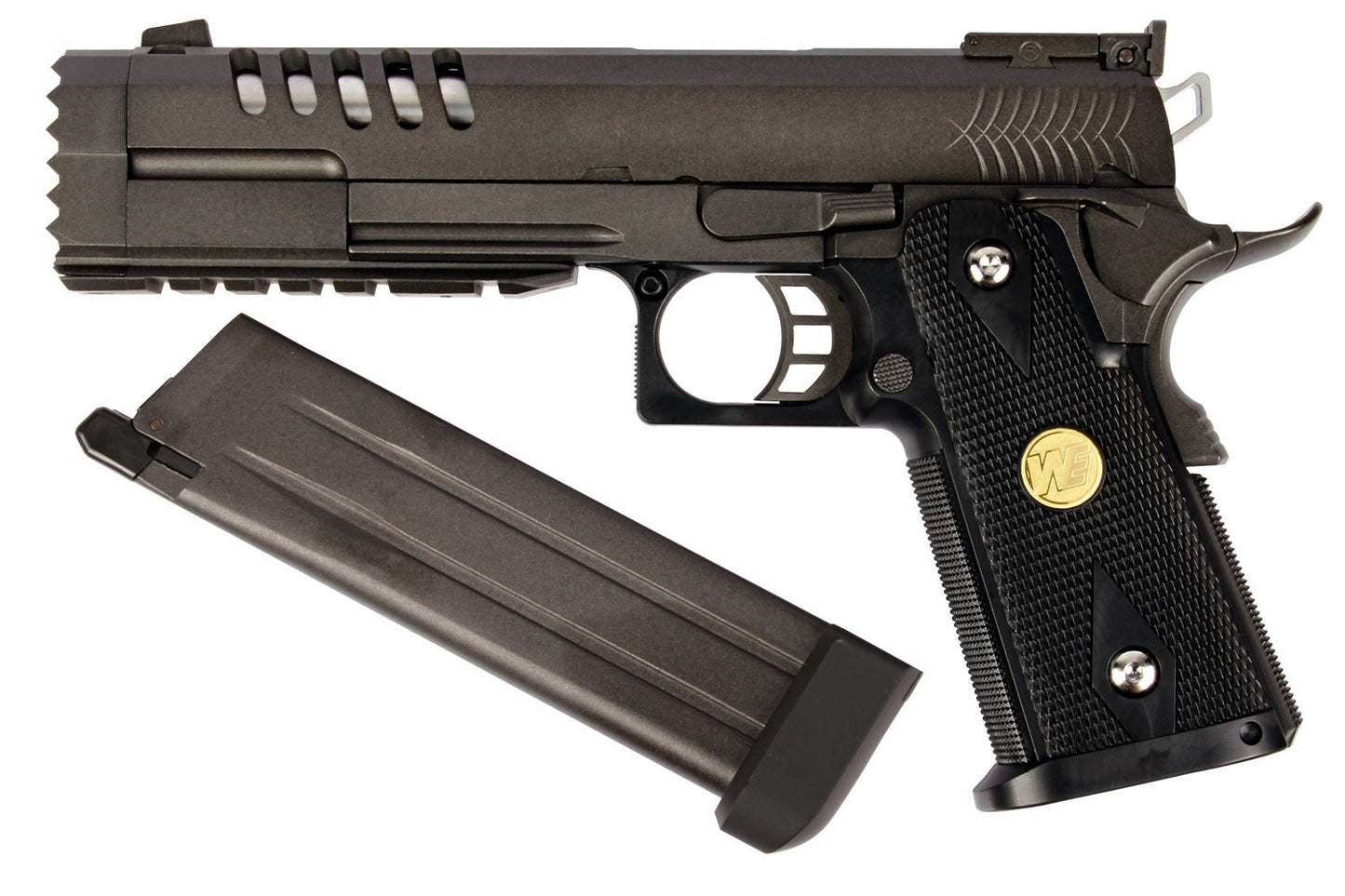 WE Tech K-Version (Lightened) Hi-Capa 5.2 Gas Blowback Airsoft Pistol - Black