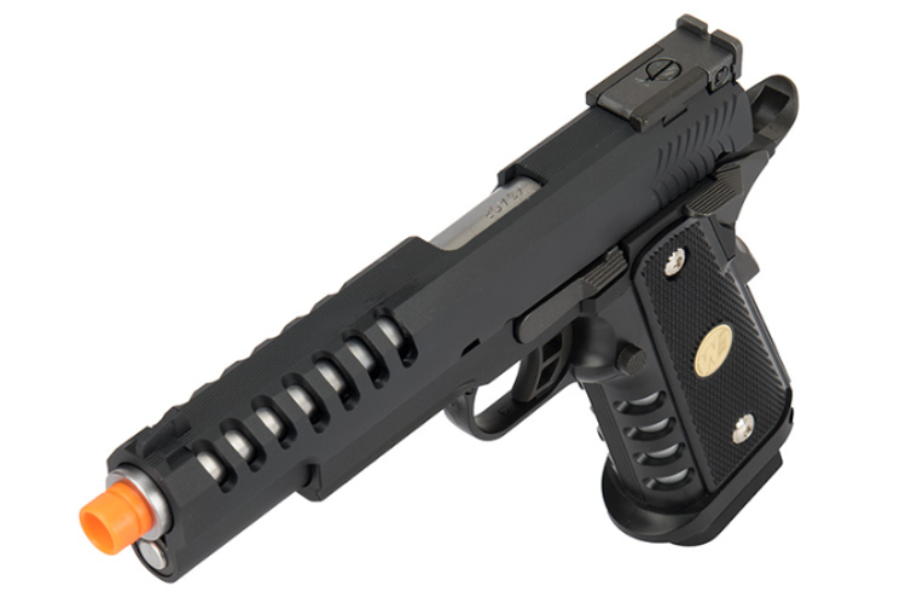 WE Tech 1911 Hyper Speed "Skeletor" Hi-Capa 5.1 Gas Blowback Airsoft Pistol BLACK