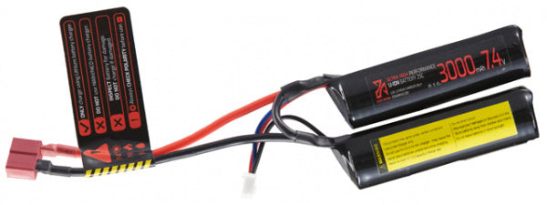 Zion Arms Airsoft AEG Li-Ion 7.4v 3000mAh Rechargeable Battery (Nunchuck Style) (Deans) (GG05-01)