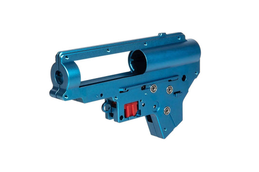 Lancer Tactical Airsoft AEG V2 QD CNC Aluminum Gearbox Shell Set - Blue (GG06-21)