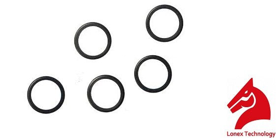 Lonex Airsoft AEG Gearbox Cylinder & Piston Head Oring Set (5 Pack) (GG10-13)