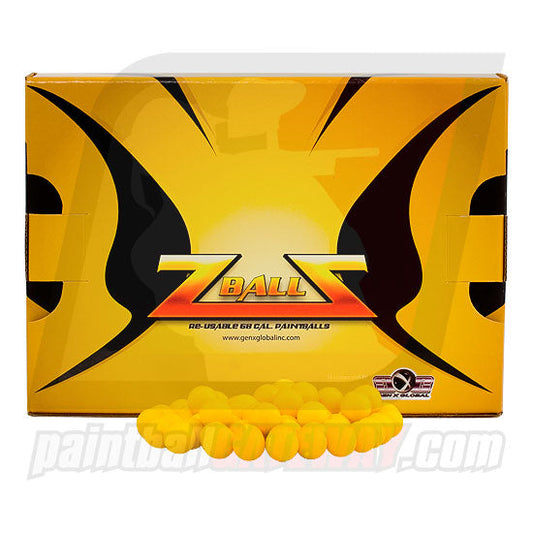 GXG Z Balls Reusable Practice Rubber Paintballs 68 Caliber 500 Count - Yellow